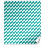 Turquoise And White Zigzag Pattern Canvas 20  x 24  (Unframed) 19.57 x23.15  Canvas - 1