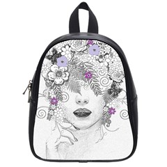 Flower Child Of Hope School Bag (small) by FunWithFibro