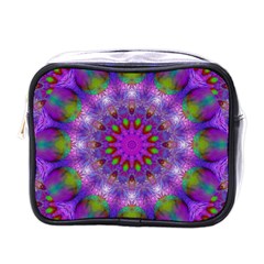 Rainbow At Dusk, Abstract Star Of Light Mini Travel Toiletry Bag (one Side) by DianeClancy