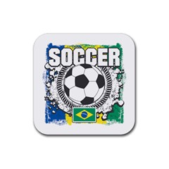 Soccer Brazil Rubber Coaster (square) by MegaSportsFan