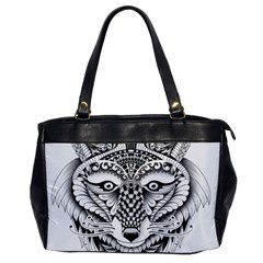 Ornate Foxy Wolf Oversize Office Handbag (one Side) by Zandiepants