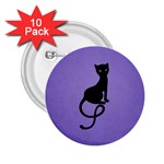 Purple Gracious Evil Black Cat 2.25  Button (10 pack) Front