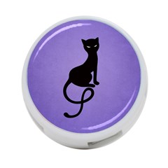 Purple Gracious Evil Black Cat 4-port Usb Hub (two Sides) by CreaturesStore