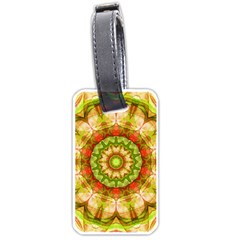 Red Green Apples Mandala Luggage Tag (one Side) by Zandiepants