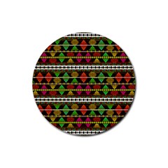 Aztec Style Pattern Drink Coaster (round) by dflcprints