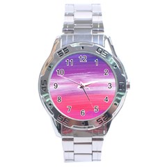 Abstract In Pink & Purple Stainless Steel Watch by StuffOrSomething