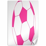 Soccer Ball Pink Canvas 12  x 18  (Unframed) 11.88 x17.36  Canvas - 1