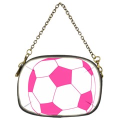 Soccer Ball Pink Chain Purse (two Sided)  by Designsbyalex