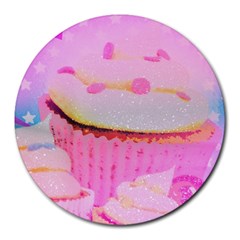 Cupcakes Covered In Sparkly Sugar 8  Mouse Pad (round) by StuffOrSomething