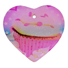 Cupcakes Covered In Sparkly Sugar Heart Ornament by StuffOrSomething