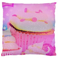 Cupcakes Covered In Sparkly Sugar Large Cushion Case (two Sided)  by StuffOrSomething