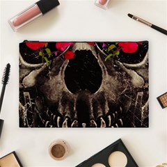 Death And Flowers Cosmetic Bag (large) by dflcprints