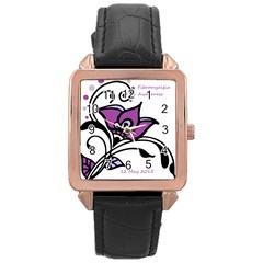 2015 Awareness Day Rose Gold Leather Watch  by FunWithFibro