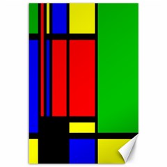 Mondrian Canvas 12  X 18  (unframed) by Siebenhuehner