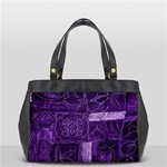 Pretty Purple Patchwork Oversize Office Handbag (One Side) Front