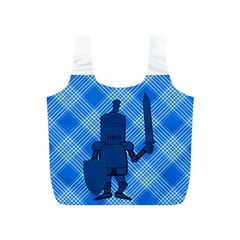 Blue Knight On Plaid Reusable Bag (s) by StuffOrSomething