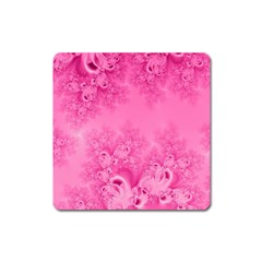 Soft Pink Frost Of Morning Fractal Magnet (square) by Artist4God