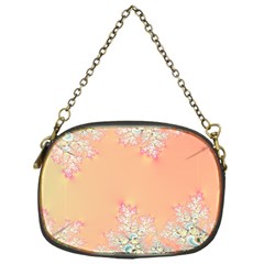 Peach Spring Frost On Flowers Fractal Chain Purse (one Side) by Artist4God