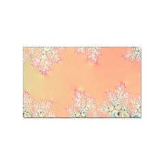 Peach Spring Frost On Flowers Fractal Sticker 10 Pack (rectangle) by Artist4God