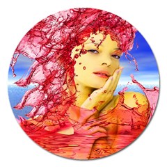 Tears Of Blood Magnet 5  (round) by icarusismartdesigns