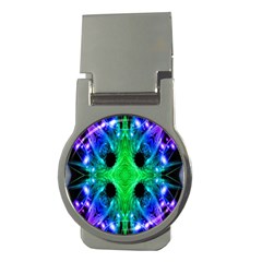 Alien Snowflake Money Clip (round) by icarusismartdesigns