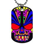 Skull In Colour Dog Tag (One Sided) Front