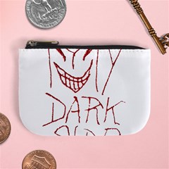 My Dark Side Typographic Design Coin Change Purse by dflcprints