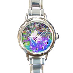 Splash1 Round Italian Charm Watch by icarusismartdesigns