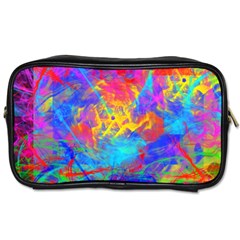 Colour Chaos  Travel Toiletry Bag (two Sides) by icarusismartdesigns