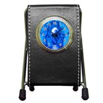 Alien Blue Stationery Holder Clock Front