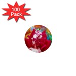 Star Flower 1  Mini Button Magnet (100 pack) Front