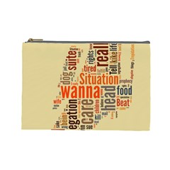 Michael Jackson Typography They Dont Care About Us Cosmetic Bag (large) by FlorianRodarte