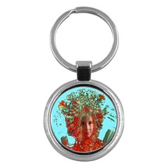 Flower Horizon Key Chain (round) by icarusismartdesigns