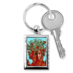 Flower Horizon Key Chain (rectangle) by icarusismartdesigns