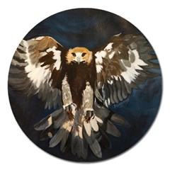 Golden Eagle Magnet 5  (round) by JUNEIPER07