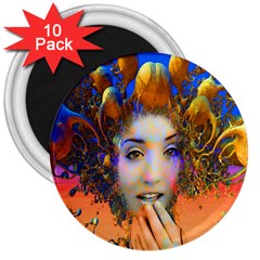 Organic Medusa 3  Button Magnet (10 Pack) by icarusismartdesigns