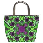 Purple Meets Green Bucket Handbag Back