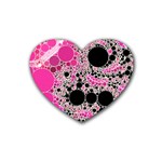 Pink Cotton Kandy  Drink Coasters (Heart) Front