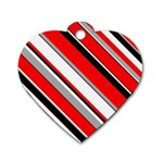 Pattern Dog Tag Heart (One Sided)  Front