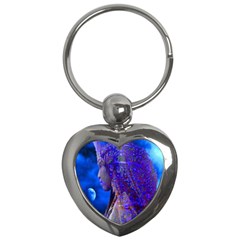 Moon Shadow Key Chain (heart) by icarusismartdesigns