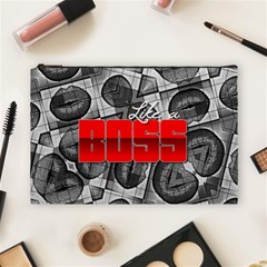 Like A Boss Sassy Lips  Cosmetic Bag (large) by OCDesignss