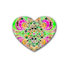 Florescent Abstract  Drink Coasters 4 Pack (heart)  by OCDesignss