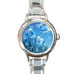 Full Moon Rising Round Italian Charm Watch Front