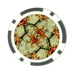 Floral Motif Print Pattern Collage Poker Chip by dflcprints