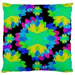 Multicolored Floral Print Geometric Modern Pattern Standard Flano Cushion Case (Two Sides) Front