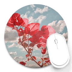 Flowers In The Sky 8  Mouse Pad (round) by dflcprints