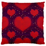 Galaxy Hearts Grunge Style Pattern Large Flano Cushion Case (One Side) Front