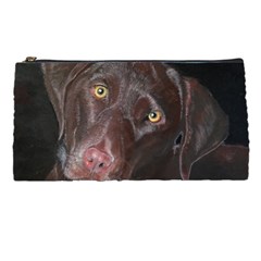 Inquisitive Chocolate Lab Pencil Case by LabsandRetrievers