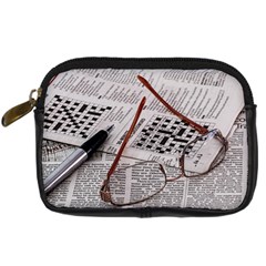 Crossword Genius Digital Camera Leather Case by StuffOrSomething