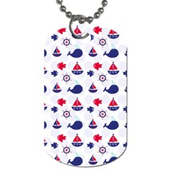 Nautical Sea Pattern Dog Tag (one Sided) by StuffOrSomething